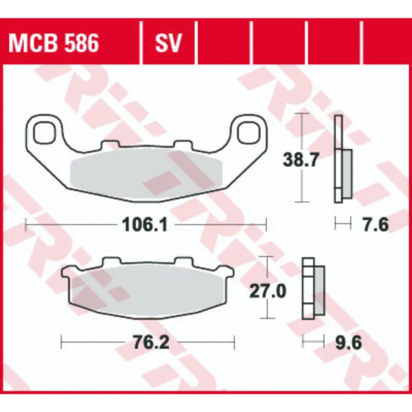 TRW MCB586 Front/Rear Brake Pads