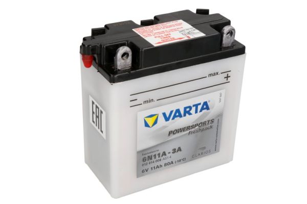 Varta 6N11A-3A 6V 11Ah 80A 122x61x135mm R+ Starting battery