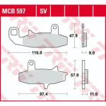 TRW MCB597SV Front Brake Pads