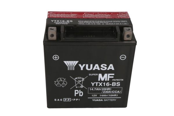 Yuasa YTX16-BS 12V 14.7Ah 230A 150x87x161mm L+ Starting battery