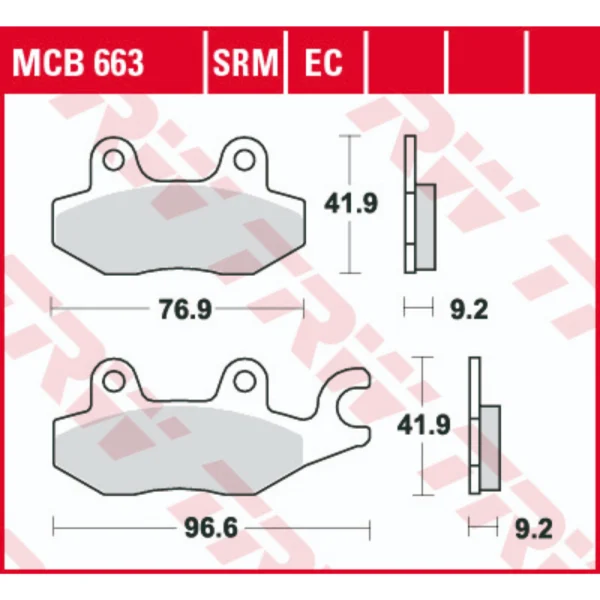 TRW MCB663 Front/Rear Brake Pads