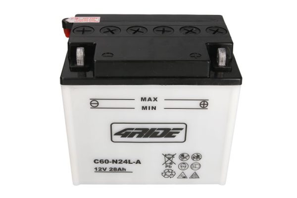 4 Ride C60N24L-A 12V 28Ah 300A 185x125x176mm R+ Starting battery