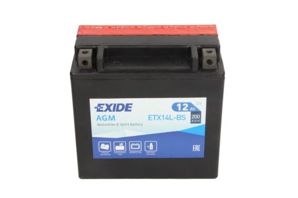 Exide YTX14L-BS 12V 12Ah 200A 150x87x145mm R+ Starting battery