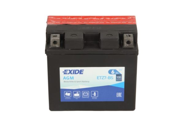 Exide YTZ7-BS 12V 6Ah 100A 113x70x105mm R+ Starting battery