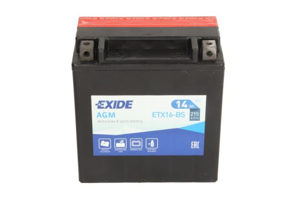Exide YTX16-BS 12V 14Ah 215A 150x87x161mm L+ Starting battery