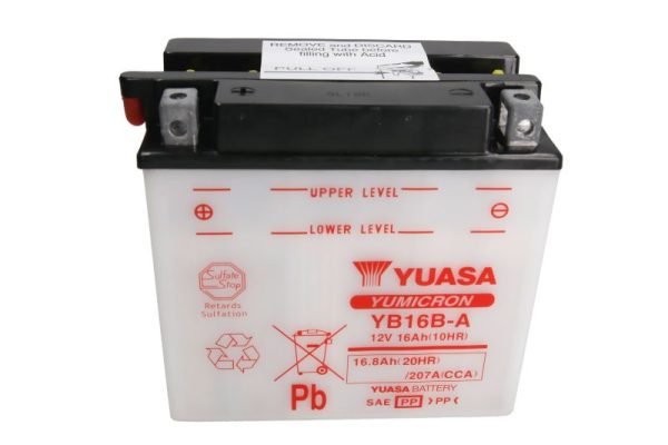 Yuasa YB16B-A 12V 16.8Ah 207A 160x90x161mm L+ Starting battery