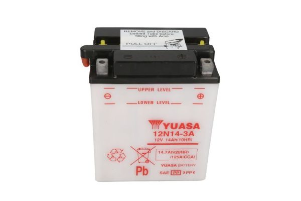 Yuasa 12N14-3A 12V 14.7Ah 125A 134x89x166mm R+ Starting battery
