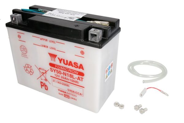 Yuasa SY50-N18L-AT 12V 21.1Ah 240A 205x90x162mm R+ Starting battery