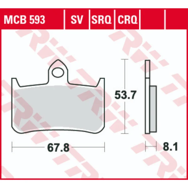 TRW MCB593 Front Brake Pads