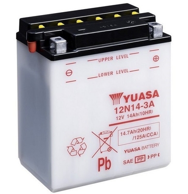 Yuasa 12N14-3A 12V 14.7Ah 125A 134x89x166mm R+ Starting battery