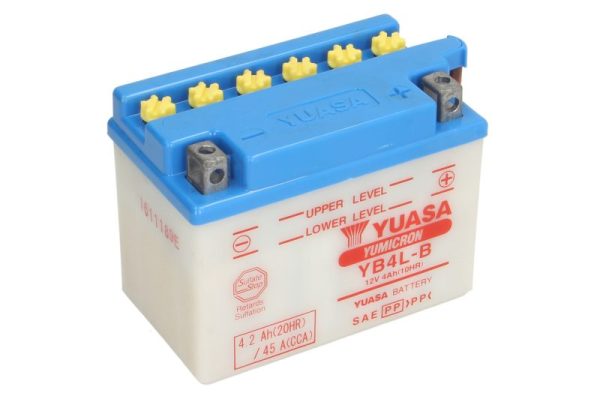 Yuasa YB4L-B + ELEKTROLIT 12V 4Ah 56A 121x71x93mm R+ Starting battery