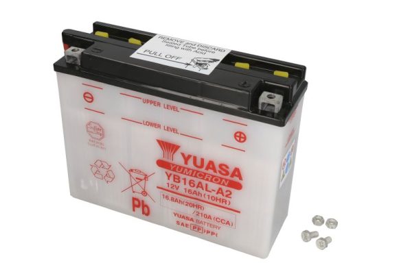 Yuasa YB16AL-A2 12V 16.8Ah 210A 207x72x164mm R+ Starting battery