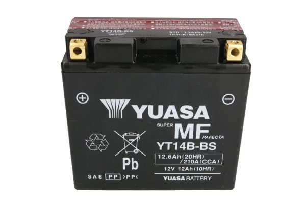 Yuasa YT14B-BS 12V 12.6Ah 210A 150x70x145mm L+ Starting battery