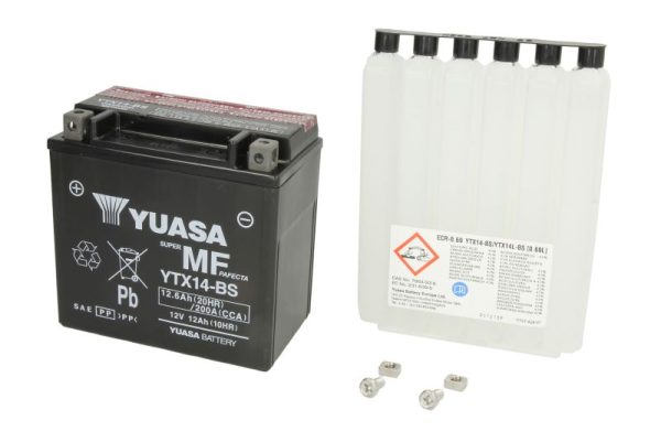 Yuasa YTX14-BS 12V 12.6Ah 210A 150x87x145mm L+ Starting battery