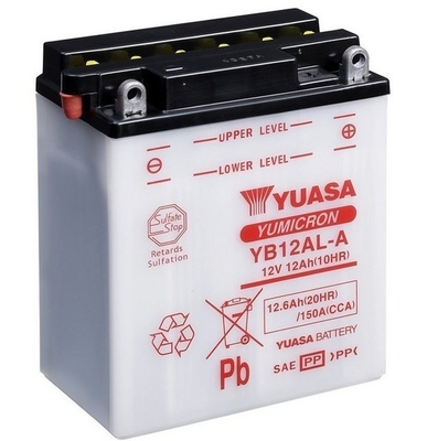 Yuasa YB12AL-A 12V 12.6Ah 150A 136x82x162mm R+ Starting battery
