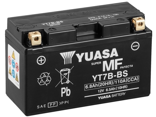 Yuasa YT7B-BS 12V 6.8Ah 110A 150x65x93mm L+ Starting battery