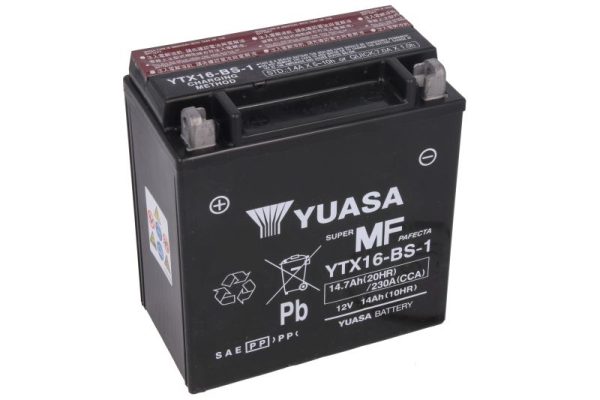 Yuasa YTX16-BS-1 12V 14.7Ah 230A 150x87x161mm L+ Starting battery