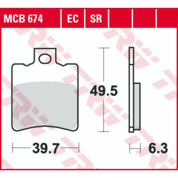TRW MCB674 Front/Rear Brake Pads