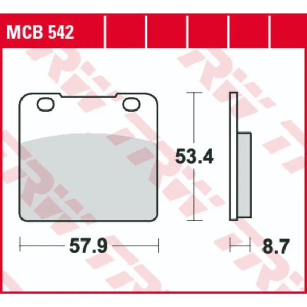 TRW MCB542 Front/Rear Brake Pads