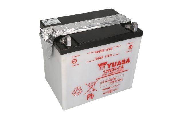 Yuasa 12N24-3A 12V 25.3Ah 200A 184x124x175mm R+ Starting battery