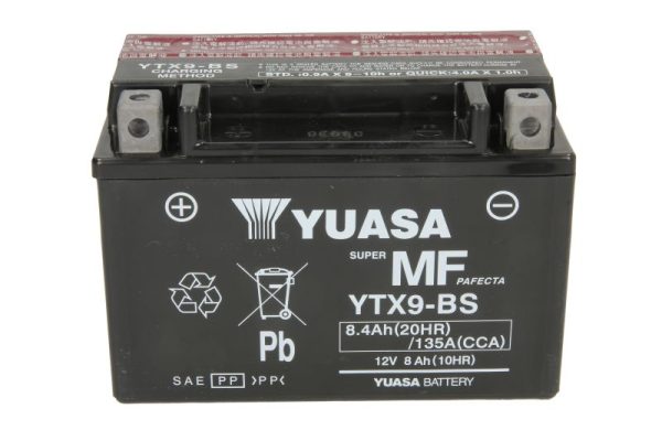 Yuasa YTX9-BS 12V 8.4Ah 135A 152x87x107mm L+ Starting battery