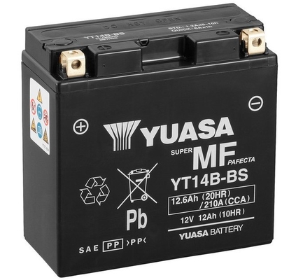 Yuasa YT14B-BS 12V 12.6Ah 210A 150x70x145mm L+ Starting battery