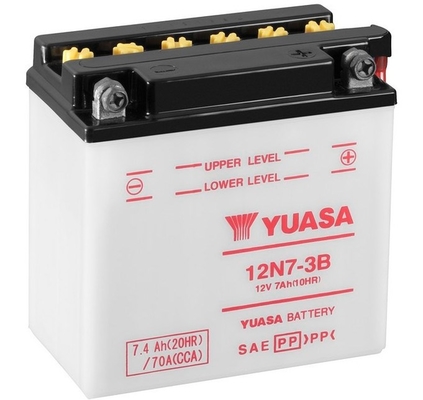 Yuasa 12N7-3B 12V 7.4Ah 70A 135x75x133mm R+ Starting battery