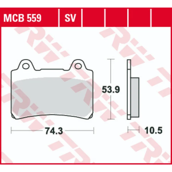 TRW MCB559 Front/Rear Brake Pads
