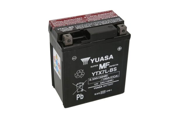 Yuasa YTX7L-BS 12V 6.3Ah 100A 115x72x132mm R+ Starting battery