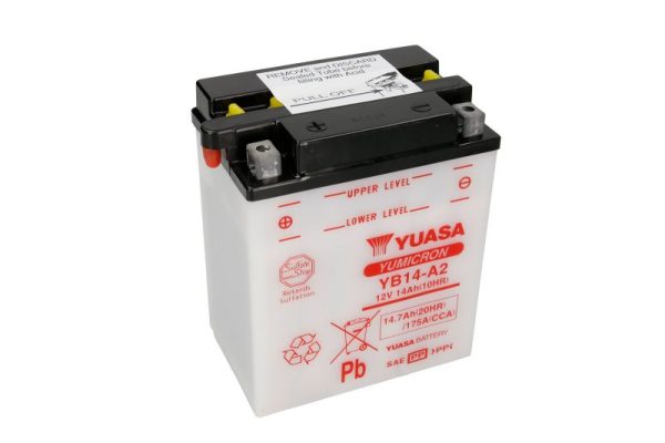 Yuasa YB14-A2 12V 14.7Ah 175A 134x89x166mm L+ Starting battery