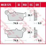 TRW MCB575RSI Rear Brake Pads