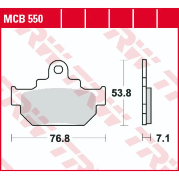 TRW MCB550 Front/Rear Brake Pads