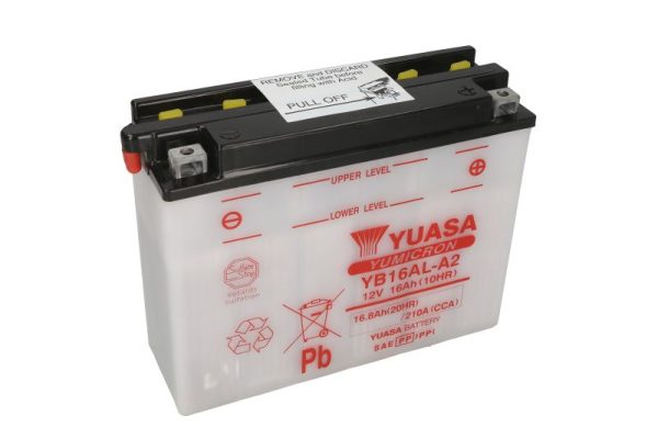 Yuasa YB16AL-A2 12V 16.8Ah 210A 207x72x164mm R+ Starting battery