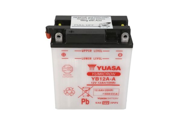 Yuasa YB12A-A 12V 12.6Ah 150A 134x80x160mm L+ Starting battery