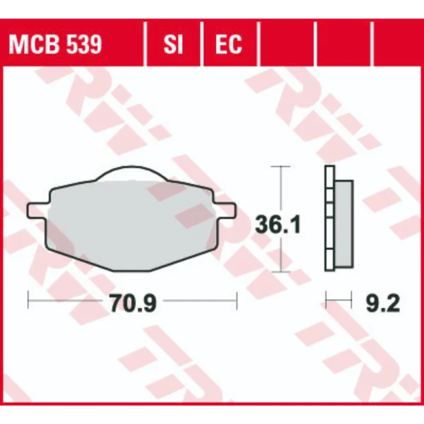 TRW MCB539SI Front/Rear Brake Pads