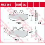 TRW MCB664 Front Brake Pads