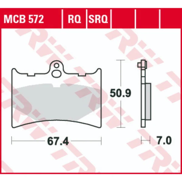 TRW MCB572 Front/Rear Brake Pads