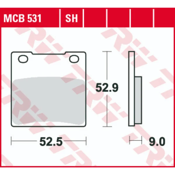 TRW MCB531 Front/Rear Brake Pads