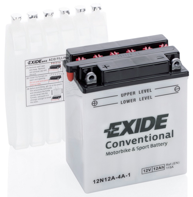 Exide 12N12A-4A-1 12V 12Ah 115A 134x80x160mm L+ Starting battery