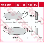TRW MCB669SI Front Brake Pads