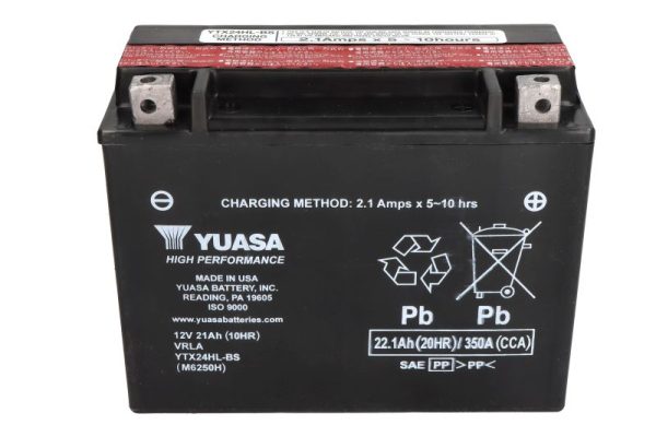 Yuasa YTX24HL-BS 12V 22.1Ah 350A 205x87x162mm R+ Starting battery