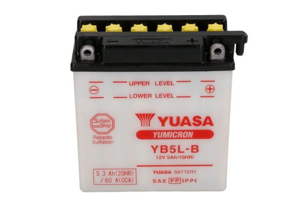 Yuasa YB5L-B + ELEKTROLIT 12V 5Ah 60A 121x61x131mm R+ Starting battery