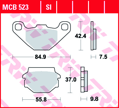 TRW MCB523 Front/Rear Brake Pads