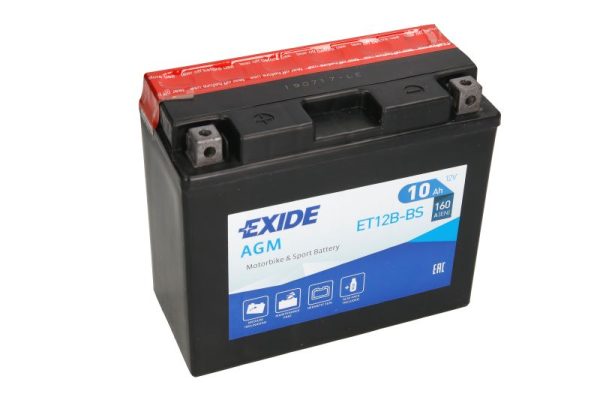Exide YT12B-BS 12V 10Ah 160A 150x70x130mm L+ Starting battery