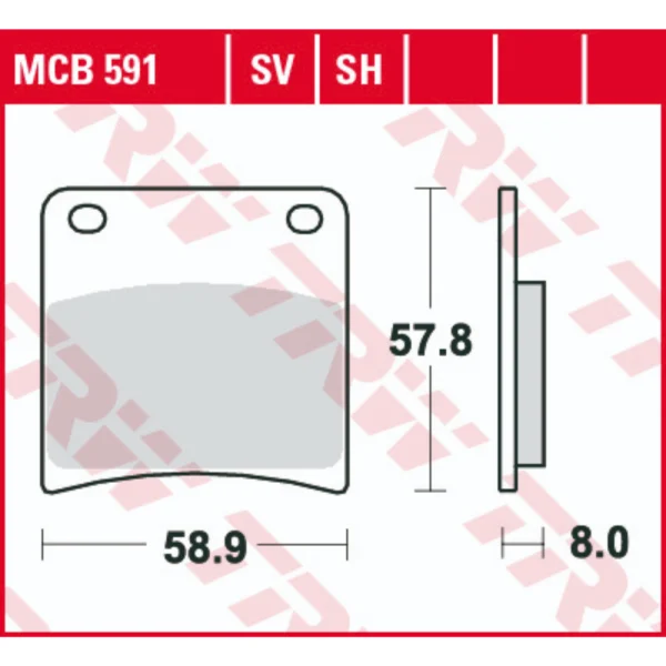TRW MCB591 Front/Rear Brake Pads
