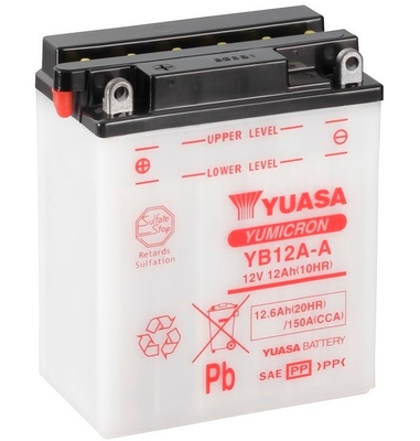 Yuasa YB12A-A 12V 12.6Ah 150A 134x80x160mm L+ Starting battery