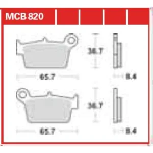 TRW MCB820 Front/Rear Brake Pads