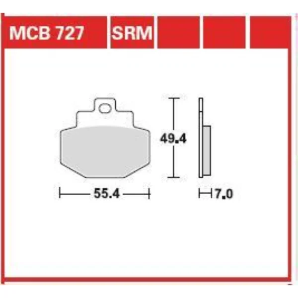 TRW MCB727SRM Front/Rear Brake Pads