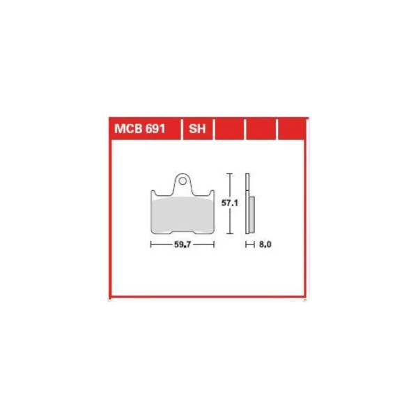 TRW MCB691SH Rear Brake Pads
