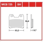 TRW MCB725 Front/Rear Brake Pads